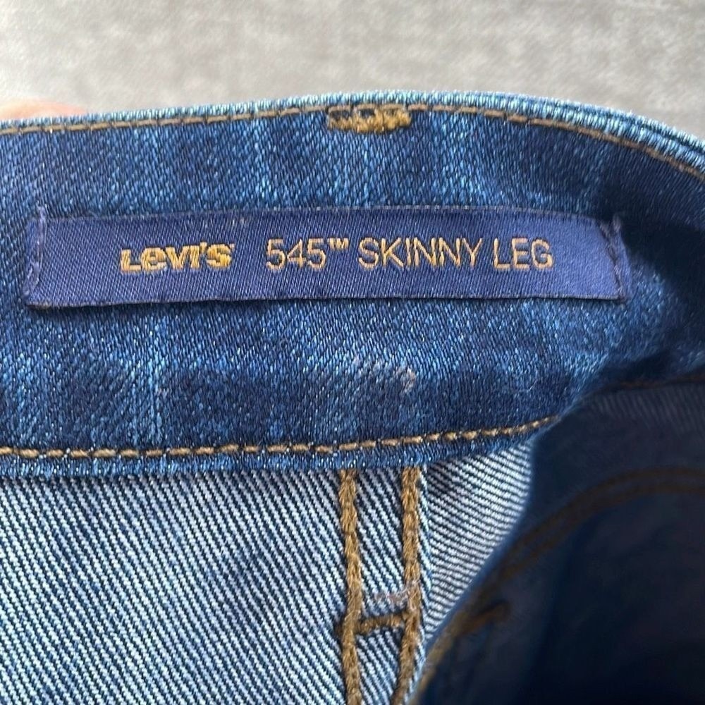 Levis 545 Skinny Jeans Blue 10 - Picture 5 of 11